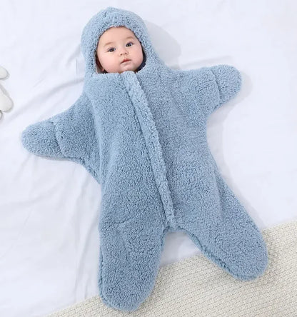 Starfish Baby Sleeping Bag - Cozy Hooded Swaddle Blanket
