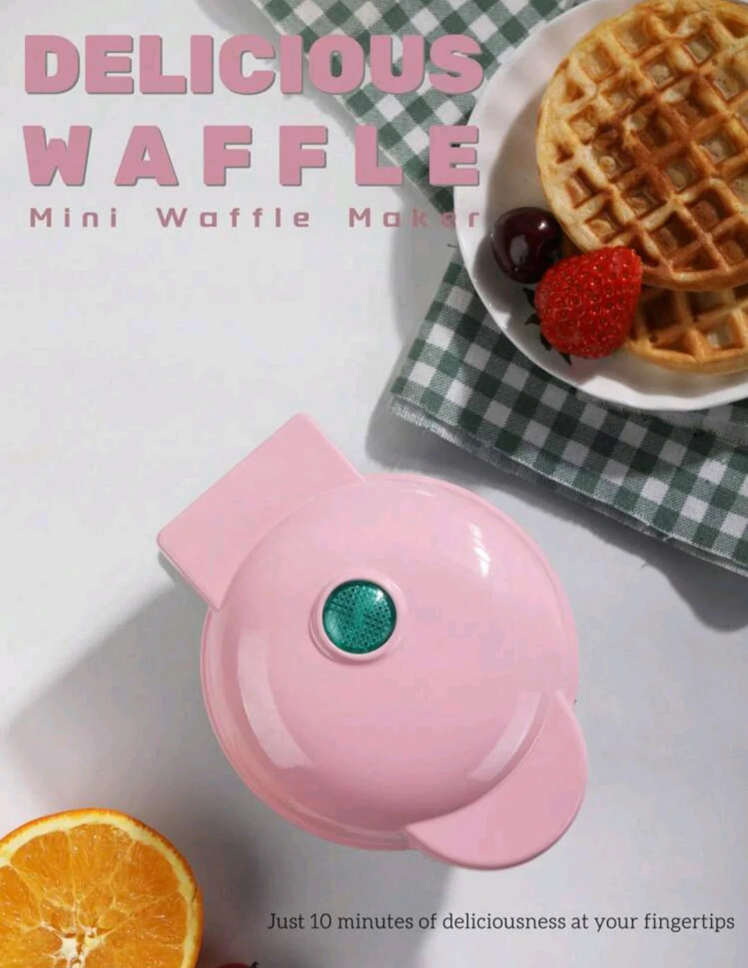 Mini Pink Heart Waffle Maker - 350W Nonstick 4 Inch