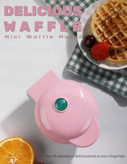 Mini Pink Heart Waffle Maker - 350W Nonstick 4 Inch