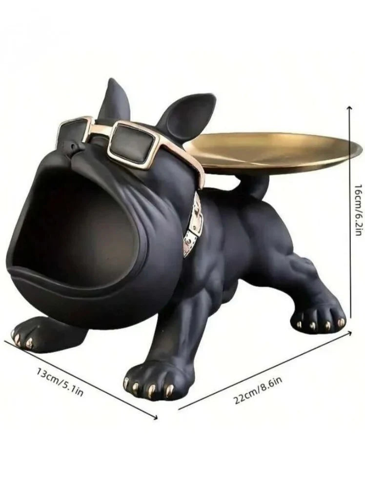 Luxury Dog Shaped Trinket Tray - French Bulldog Storage Organizer