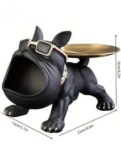 Luxury Dog Shaped Trinket Tray - French Bulldog Storage Organizer