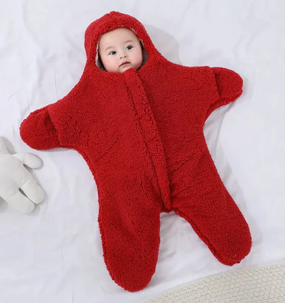 Starfish Baby Sleeping Bag - Cozy Hooded Swaddle Blanket